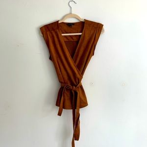 Banana Republic Faux Suede Wrap Vest